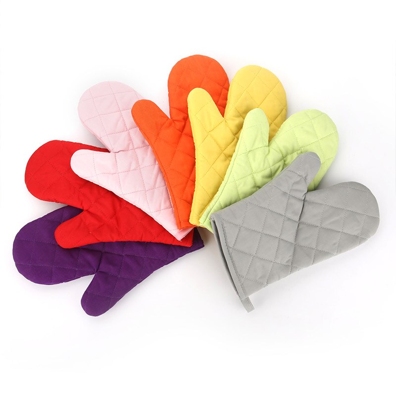 Ovenwanten met hoge temperatuur, katoenen isolatie, dikke 1pc keukenbenodigdheden, magnetron handschoenen, effen