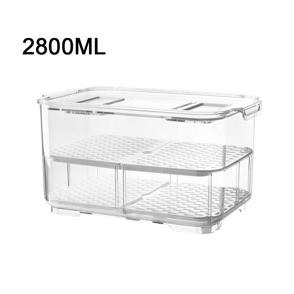 Big Size Food Storage Containers with Lids Kitchen Refrigerator Storage Seal Tank Transparent Plastic Separate Fruit Fresh Box: b