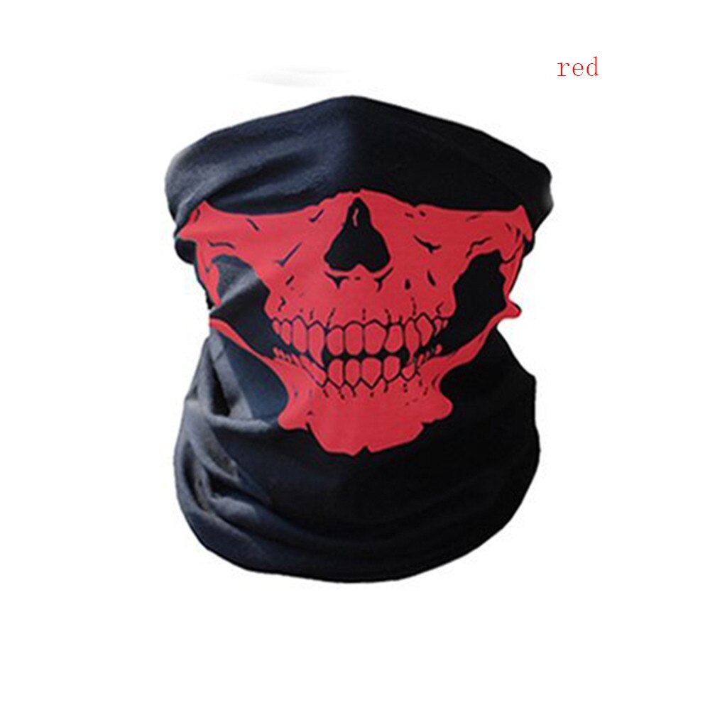 Vélo Ski crâne demi masque fantôme écharpe Multi usage cou plus morue en Stock masque hommes femmes coton anti-poussière masque 31: Red 