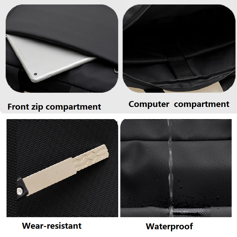 Bolso para portátil de gran capacidad para trabajo, viaje, oficina, maletines de negocios para hombre, bolso para portátil, documentos, funda de ordenador con correa