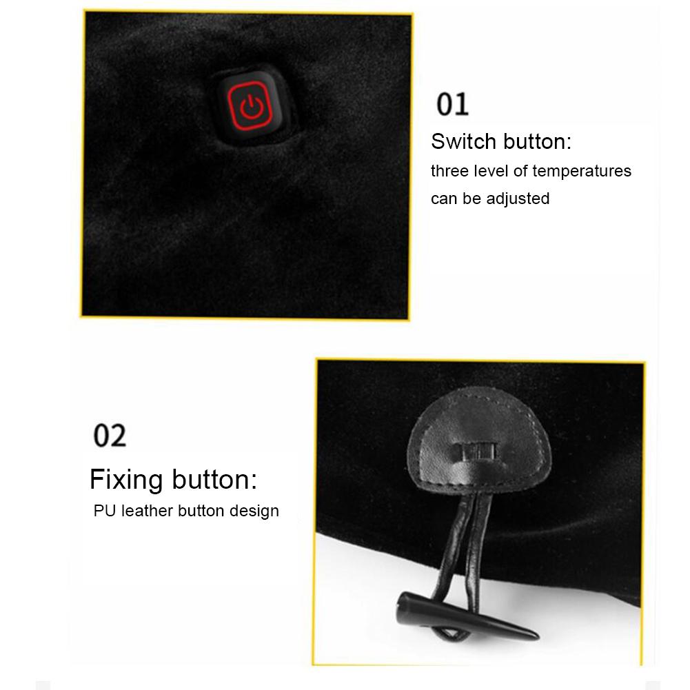 160*60CM USB Heated Shawl Wrap 3 Heat Setting Detachable Heating Pad Throw Blanket for Office Sofa Lounge