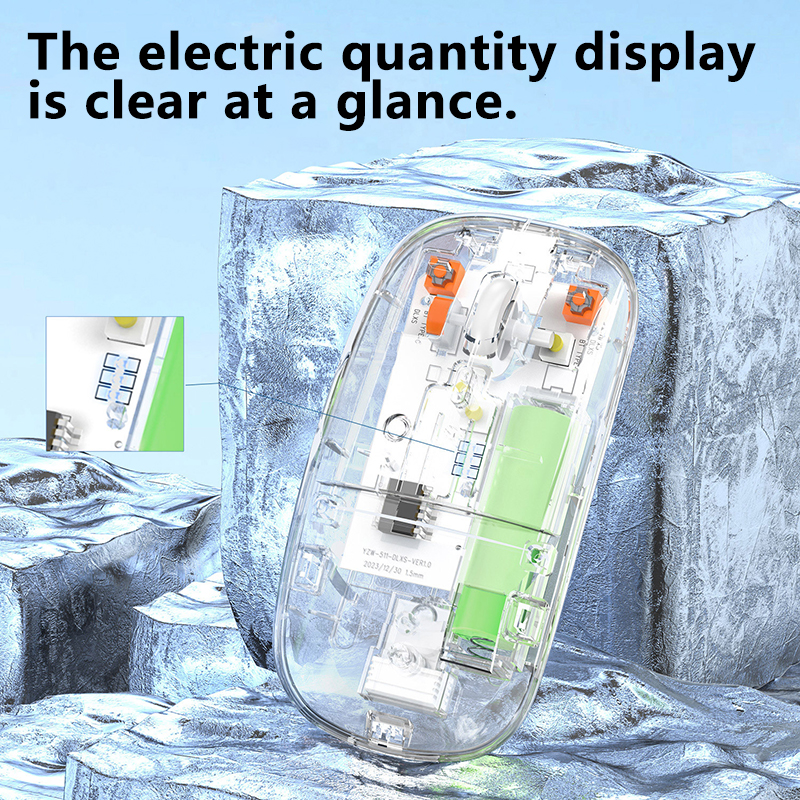 Rechargeable Gaming Mouse 2.4G Wireless Bluetooth Transparent Mouse For PC Computer Gamer For Laptop RGB Silence Ergonomic Mouse