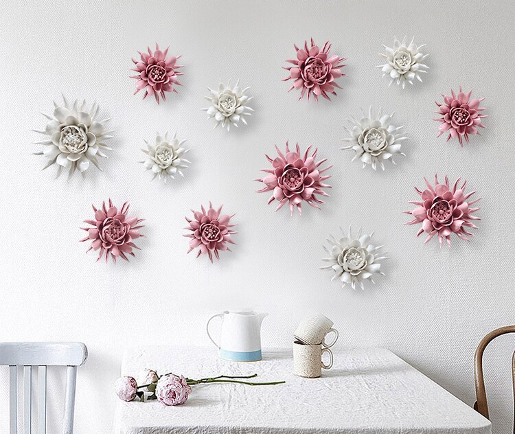 Væg blomsterfad boligindretning vintage håndværk epiphyllum dekorativ porcelæn dekorativ tallerken håndværk værelse dekoration figur