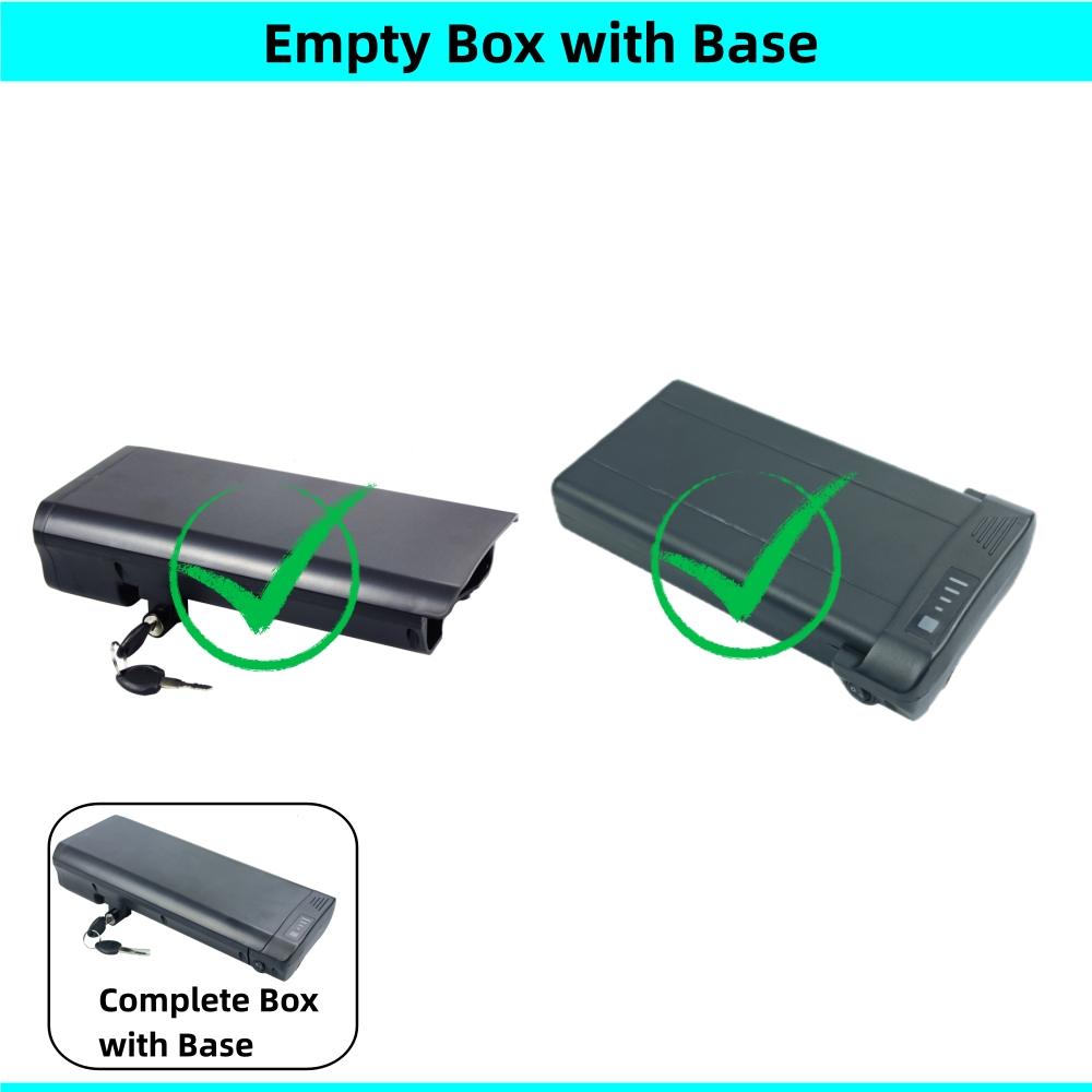 City Bike Faltrad E-Bike Batteriekasten Gehäuse Gehäuse Gepäckträger 24 V 36 V E-Bike Batteriekasten Montagesockel keine Batterie: plum
