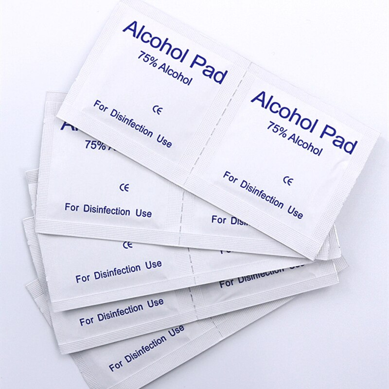 100 Stuks \ Doos Alcohol Pad Nagellak Remover Doekjes Antiseptische Huid Cleaning Pads Wegwerp Sieraden Mobiele Telefoon Schoon veeg
