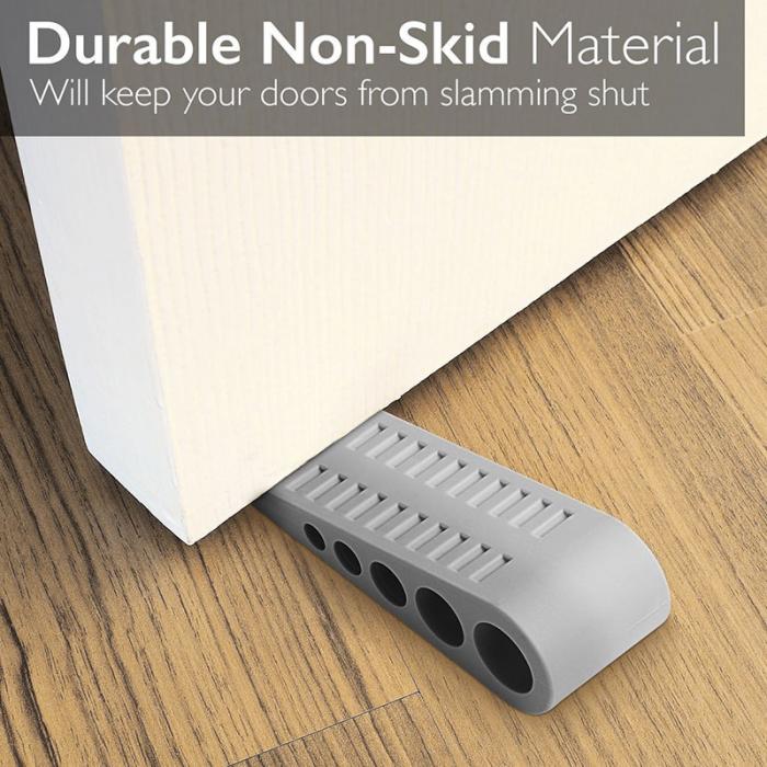 6pcs Safe Stopper Environmental Rubber Heavy Duty Extra Large Wide Door Wedge Floor Home Protector Stops Stoppers