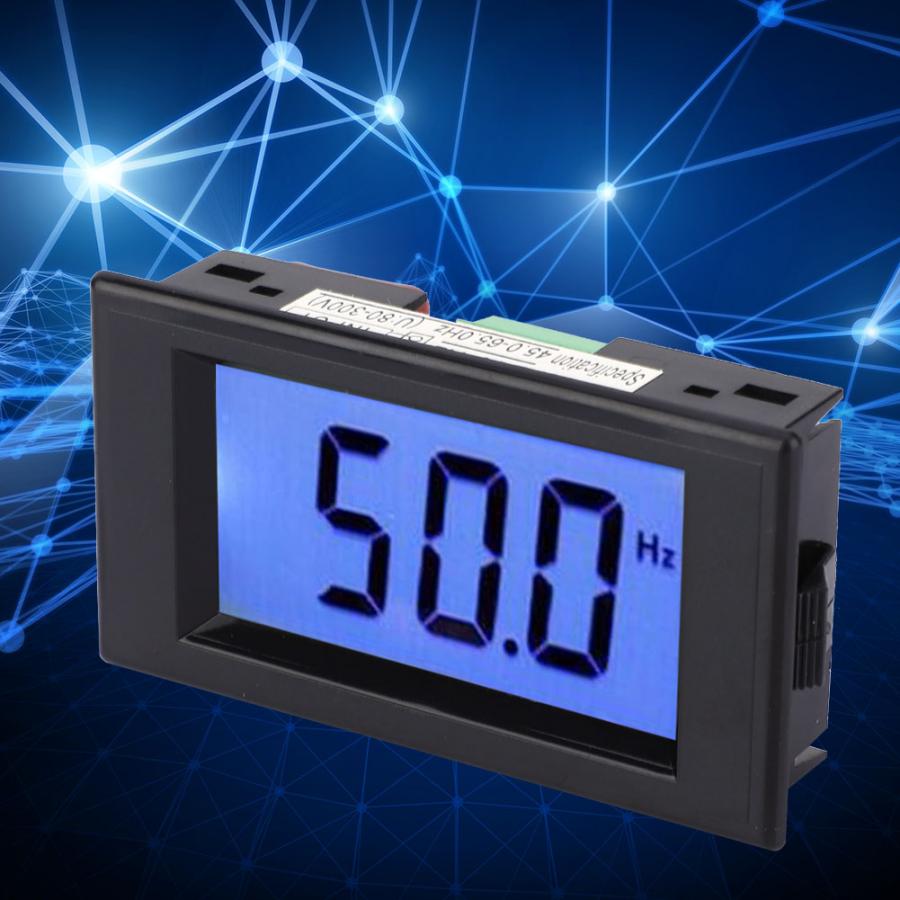 D69-HZ Digital Display Frequency Meter 10-199.9HZ 80-300V AC Cymometer With LCD Screen Measuring Tool