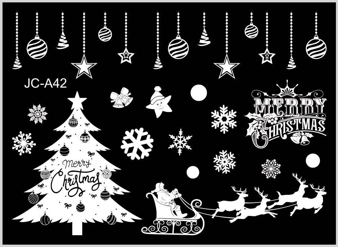 Xmas Christmas Window Decorations Stickers Snowflake Removable Home Decor US AG: Opaque