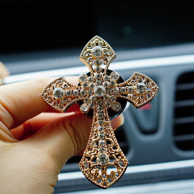 Jesus Crucifix Cross Air Freshener Clip Car Perfume Decoration Air Conditioner Outlet Car-styling Auto Accessories Fragrance