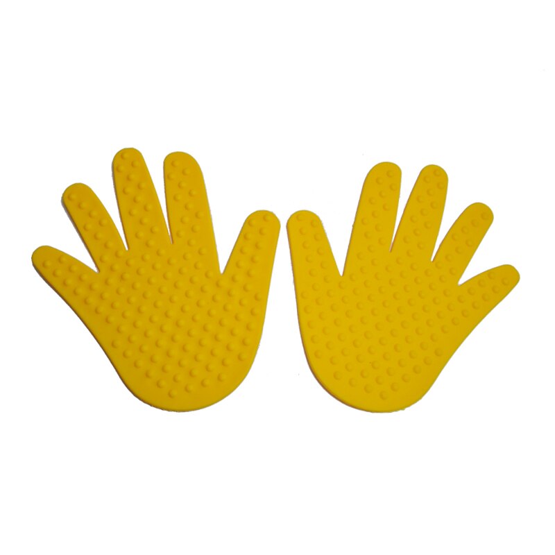 Hands and Feet Cutouts Colorful Handprint Cutouts Footprint Accents Bulletin Board Cutouts Wall Decoration for School Playroom: 1 pair yellow hand