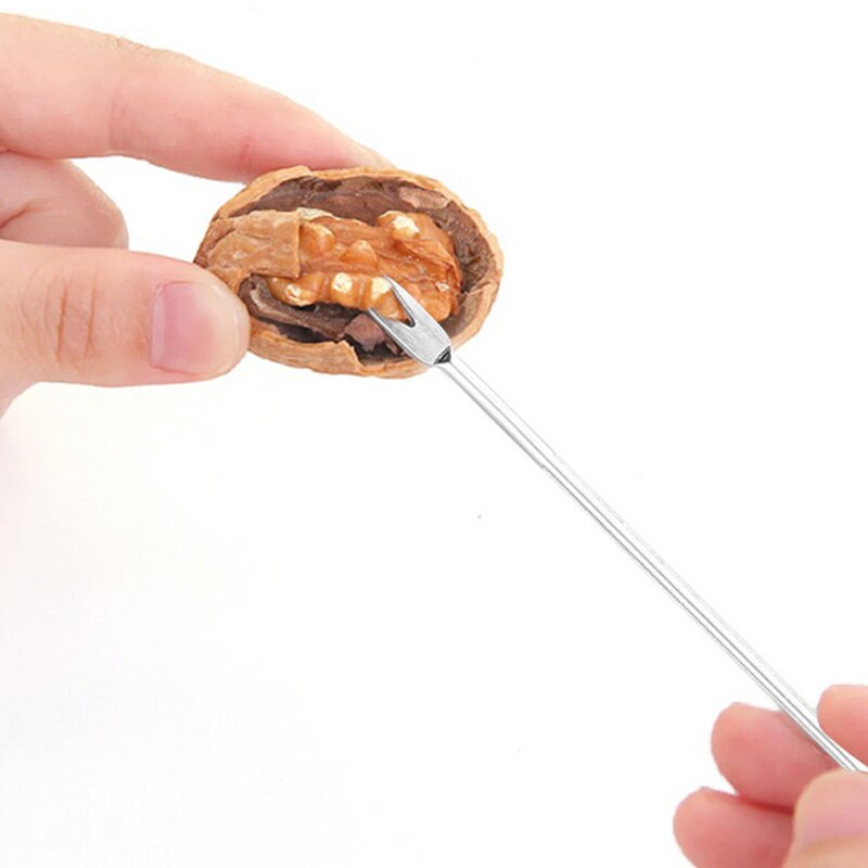 Valnøddegaffel hummer krabbe rustfrit stål nål frugt skaldyrsgaffel multifunktionelle værktøjer køkkentilbehør madhjælper gadget