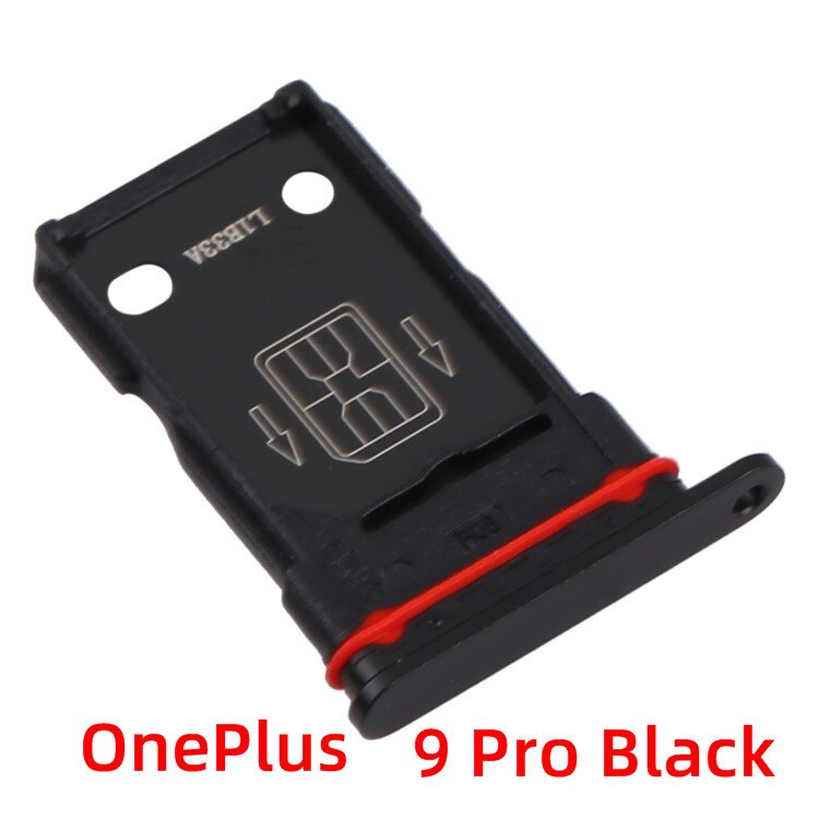 Sim Tray Voor Oneplus 9 Pro Sim Card Tray Vervangende Onderdelen Sim Card Slot Houder Oneplus 9, 9R Sim Card Slot: 9 Pro Black