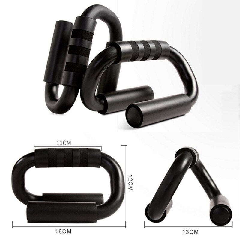 S-vormige push-upstangen met schuimrubberen handvat, push-upstandaard voor mannen en vrouwen, uitgebreide fitnesstrainingsapparatuur