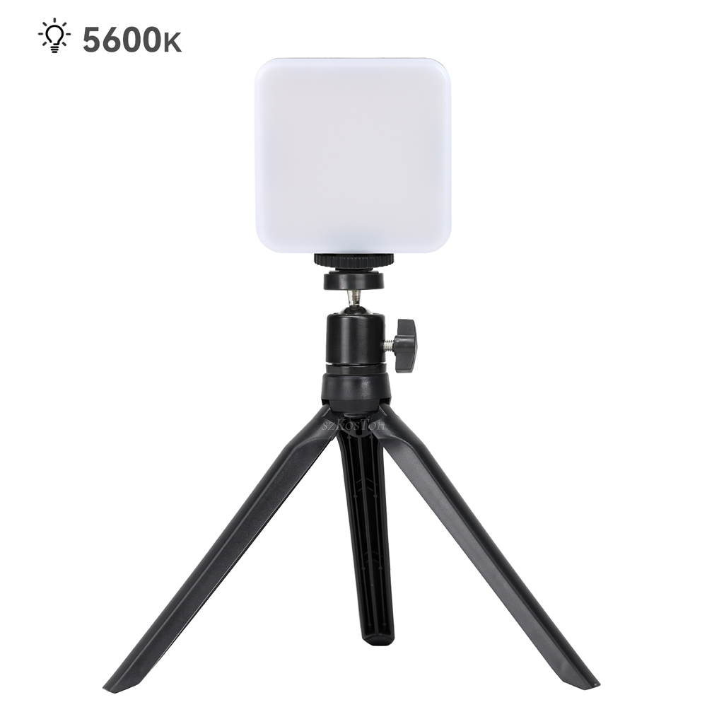 5600K LED Video Light 800LM For Phone Camera Tripod Fill Lamps With Cold Shoe Mini Panel Lamp Vlog Selfie Photography Lighting: Option 6