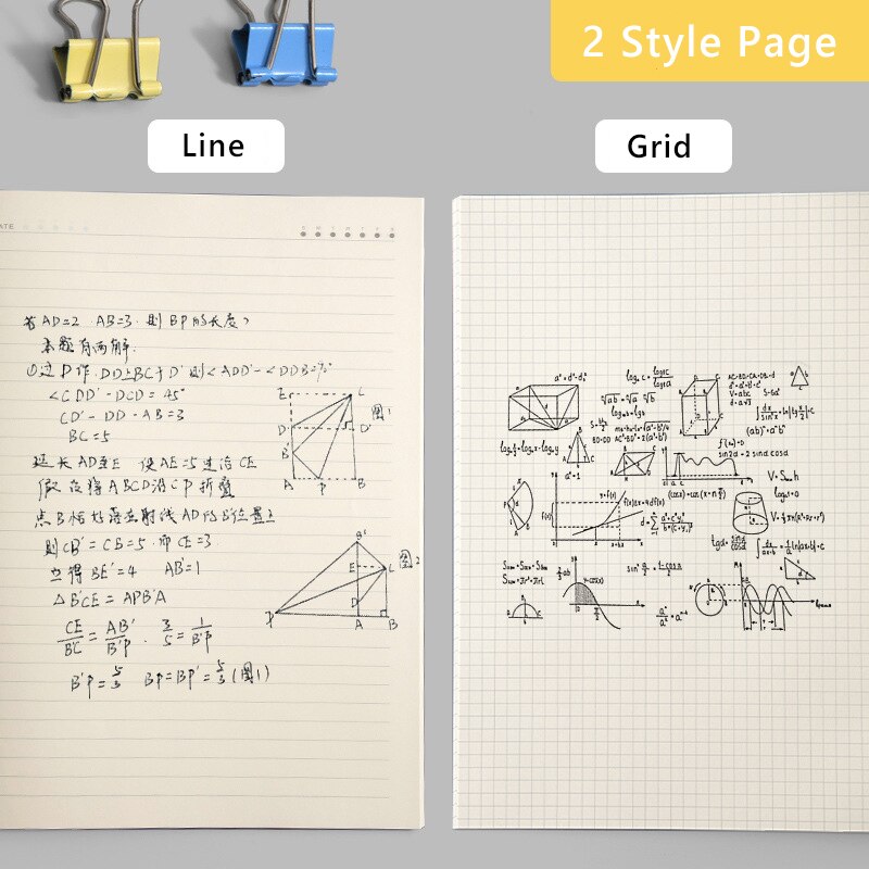 A4/A5/B5 Zwart Kraft Cover Dagboek Notebook 80G Papier Gevoerd Rooster Notepad Planner Agenda Dagboek Kantoor schoolbenodigdheden Briefpapier
