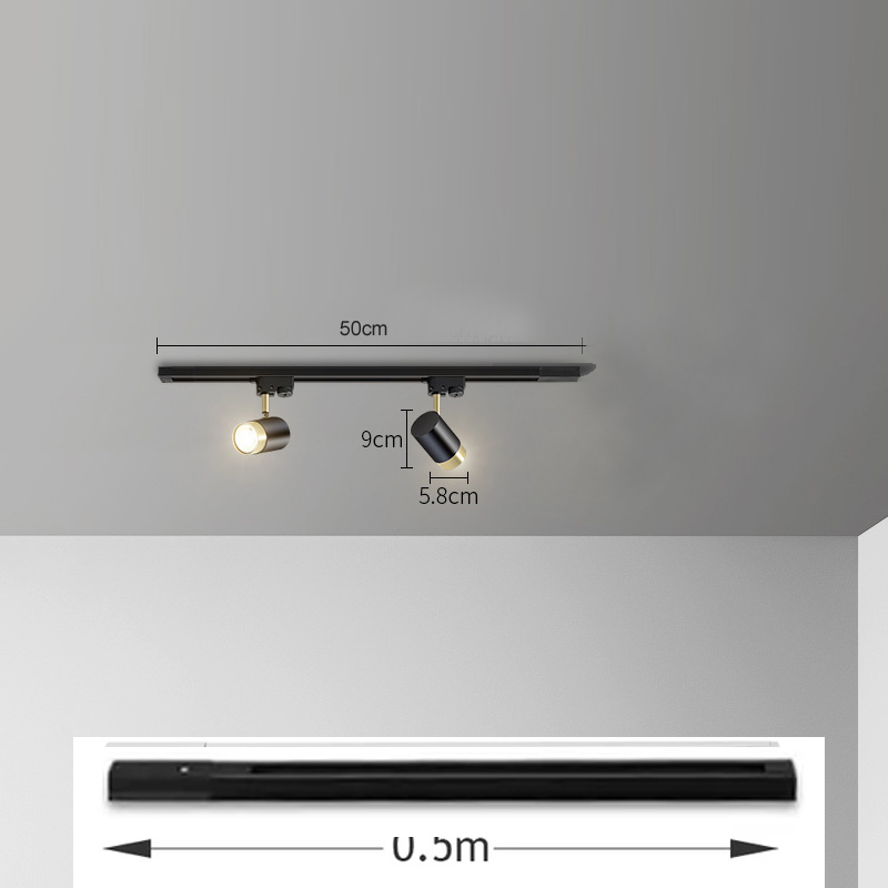 GU10 LED Ceiling Light Spotlight House Decoration Corridor Track Lamp Angles Adjustable Decor Rail Ceiling Lamp Lighting Fixture: light yellow