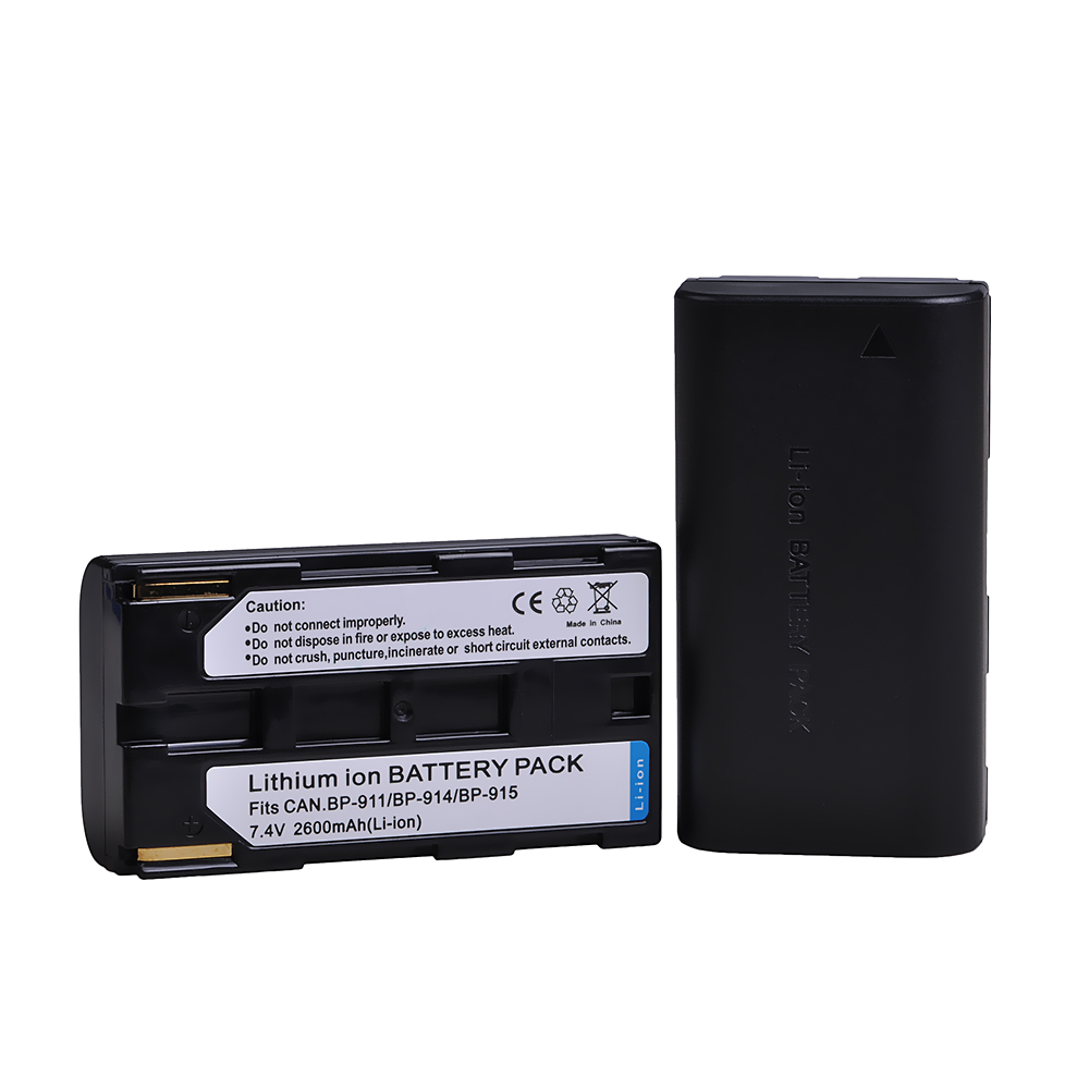 2Pcs BP-911 BP-911K BP-914 BP-915 Battery for Canon BP911, BP914, BP915, E1 E2 E30 ES50 ES6500V, ES7000es, ES7000V, ES8000V