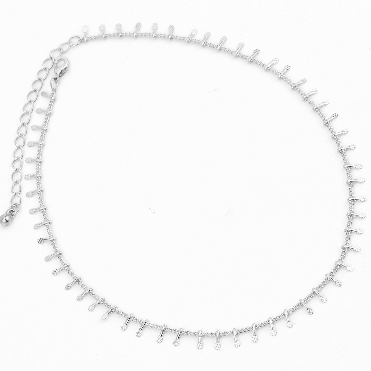 Tiny Hamer Opknoping Disc Choker Kettingen, Zilver of Goud Gevuld Gelaagdheid Eenvoudige Kraag Ketting, Vrouwen Mode-sieraden