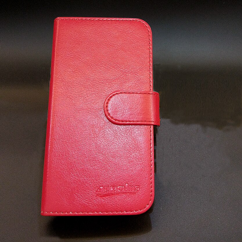 Motorola Moto E3 Case 5 "Nieuw! 6 Kleuren Luxe Lederen Beschermende Speciale Telefoonhoes Creditcard Portemonnee: Rood