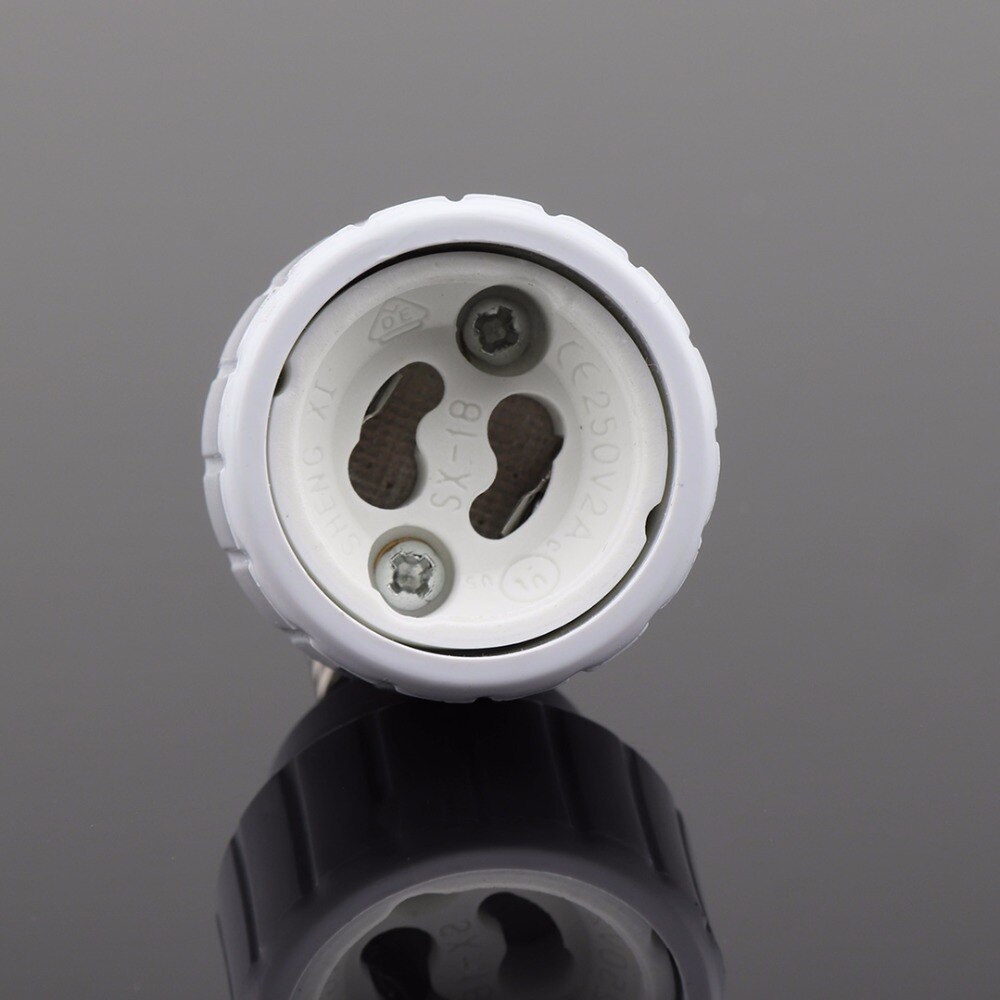 Adaptador convertidores de portalámparas E14 a GU10, Base extendida LED para casquillo de lámpara de bombilla, larga vida útil, Color blanco JQ, 10 Uds.