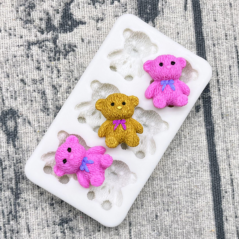 Bear Silicone Cake Baking Mold Sugarcraft Chocolate Cupcake Resin Tools Fondant Decorating Tools: army green