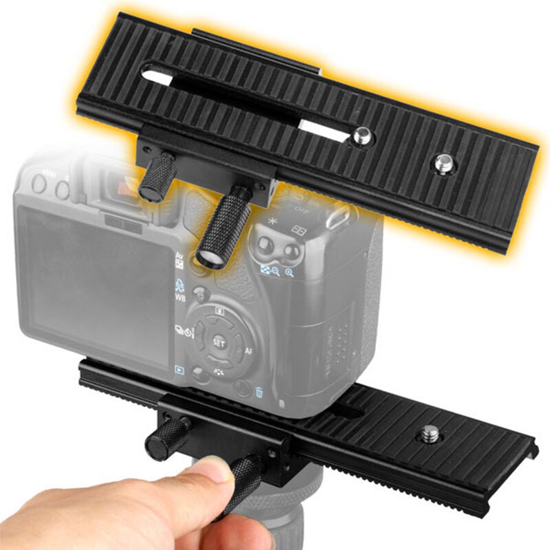 2-weg Macro-focusschuif Voor DSLR – Met 1/4″ Montageschroef, 16 Cm Lengte, Verstelbaar, Voor Nauwkeurige Close-ups En Macrofotografie