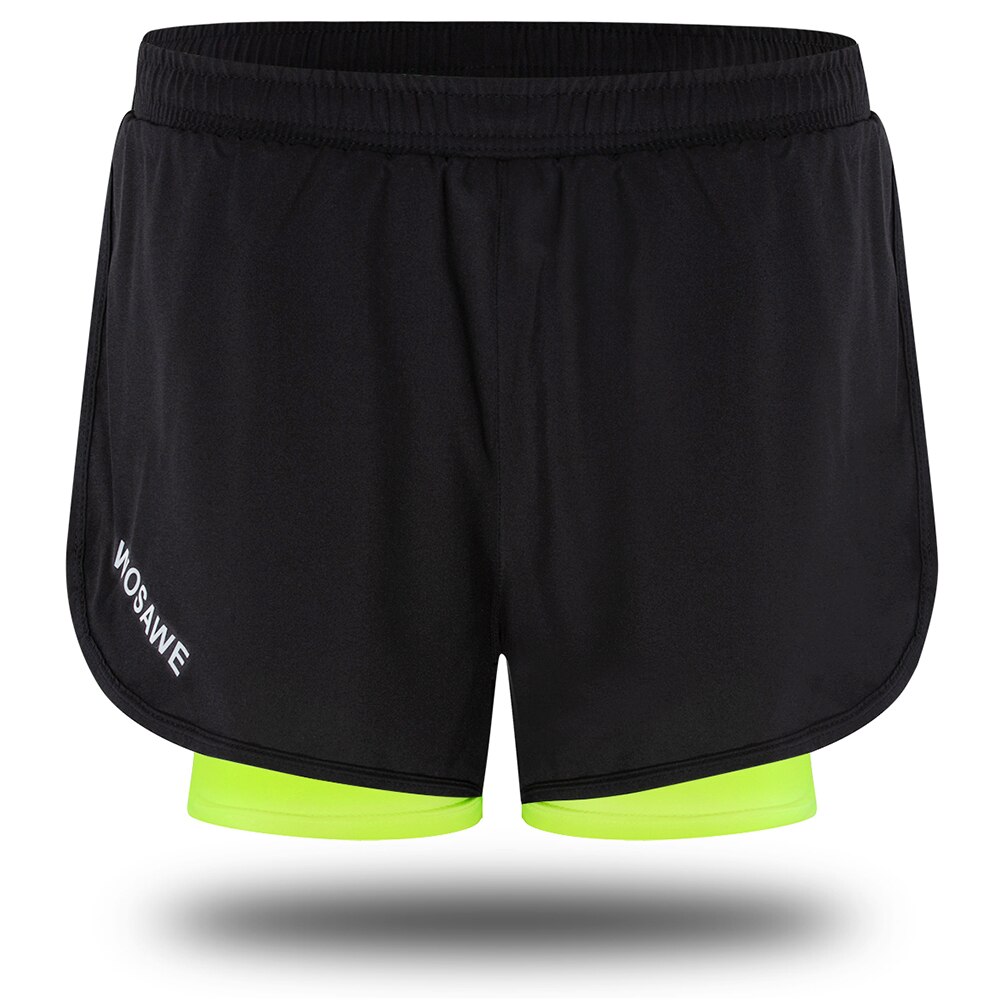 WOSAWE Running Shorts Men 2 in 1 Sports Jogging Fitness Shorts Training Quick Dry Mens Gym Men Shorts Sport gym Short Pants: M