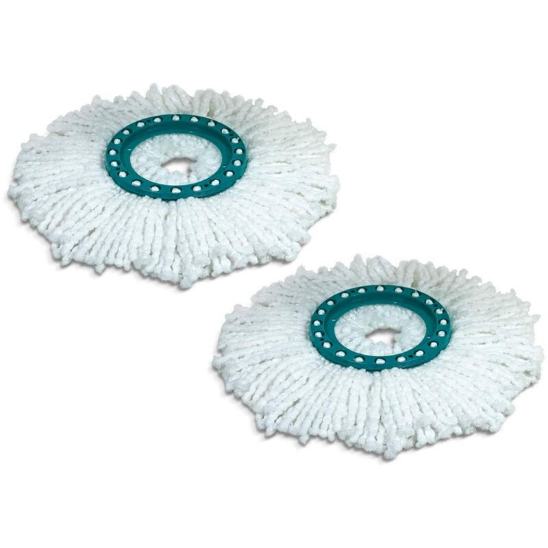 2Pcs Replacement Head Clean Twist for Leifheit Disc Mop High Dirt and Water Absorption with Effective Microfibres: Default Title