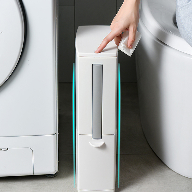 Smalle Prullenbak Badkamer Kan Met Toiletborstel Vuilniszak Houder Afval Thuis Plastic Vuilnis Vuilnisbak