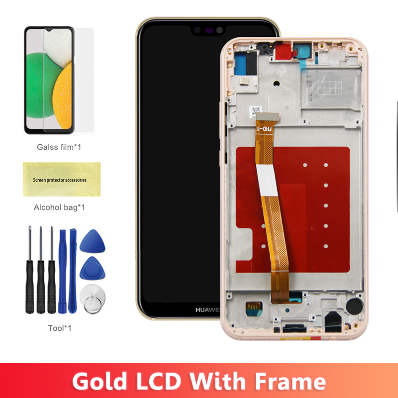 Pantalla de 5,84 pulgadas para Huawei P20 lite pantalla Lcd Digitalizador de pantalla táctil Digital con marco para Huawei P20 lite ANE-LX1 LX2 LX3 LX2J