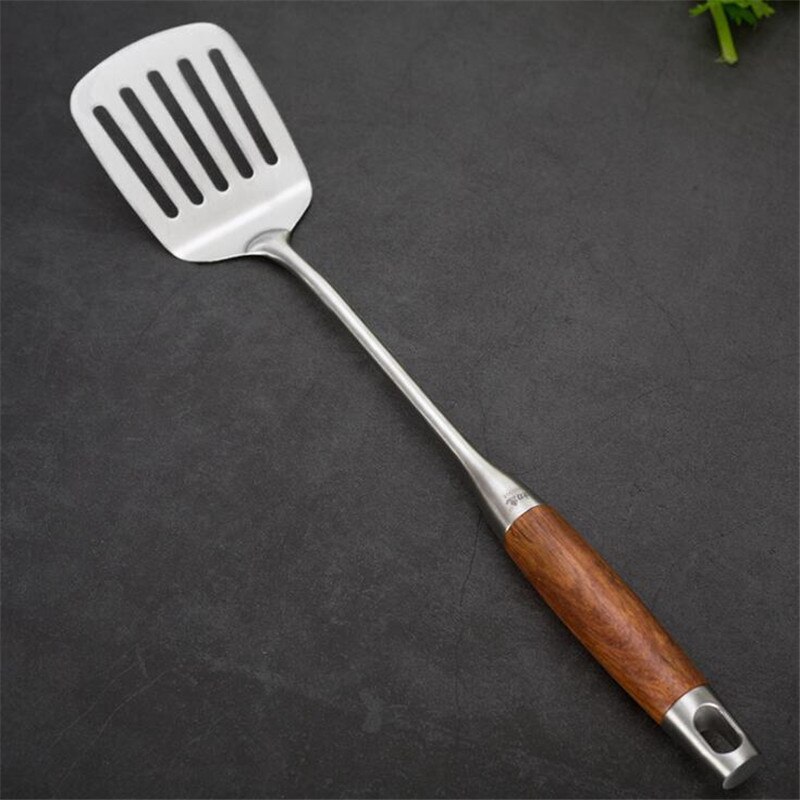 1Pcs Kitchen Wok Spatula And Ladle Tool Set 15 Inches Spatula For Wok Stainless Steel Wok Spatula Kitchen Bar Tools: 02