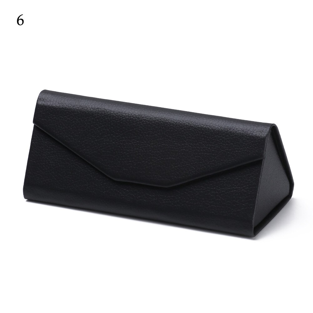 Neue Heiße Dreieck Gläser Kasten Süssigkeit Farbe Klapp Sonnenbrille fallen PU Wasserdichte Starke Magnet Brillen Schutz Organizer: Stil2-6