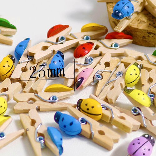 50pcs Cute Mini Wooden Clips Wood DIY Photo Card Message Pegs Pin Clothespin Craft Food Bags Clips Home Decor: 50pcs colorful
