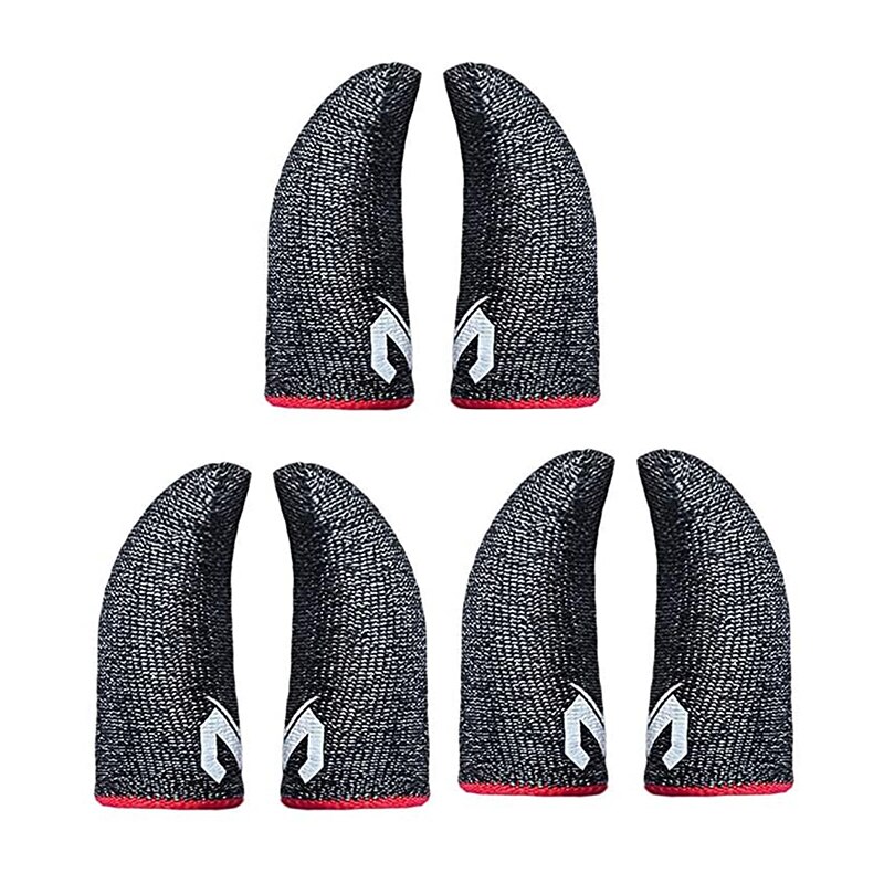 Elastic Touch Screen Finger Sleeve Seamless Breathable Anti-Sweat Finger Cot for Mobile Phone Game GDeals: 3 pair