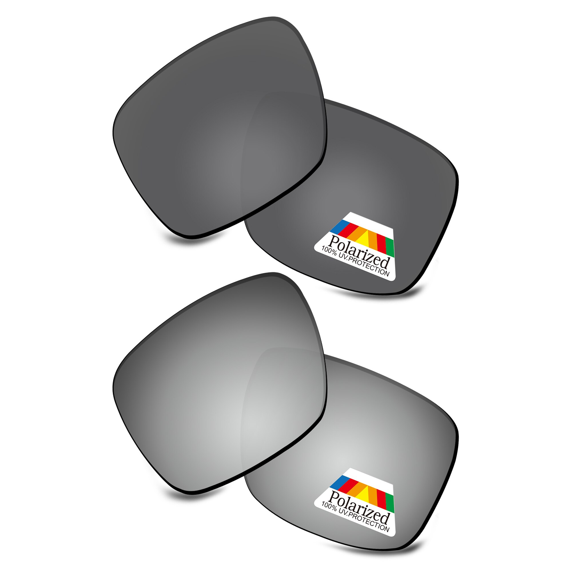 Bwake Polarisierte Ersatz Linsen für-Oakley Holbrook AF(Asian Fit) OO9244 Sonnenbrille Rahmen-Mehrere Optionen: Black-Satin Silver