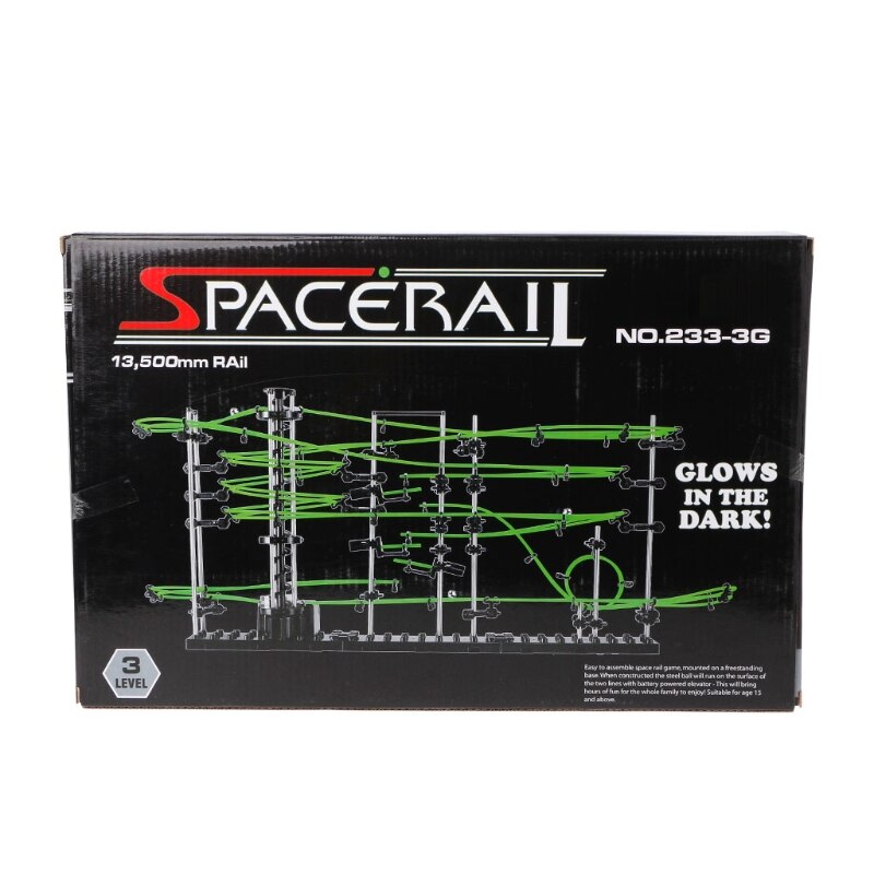 Space coaster spacerails gløder i mørket 13500mm skinne niveau 3 spil 2333g