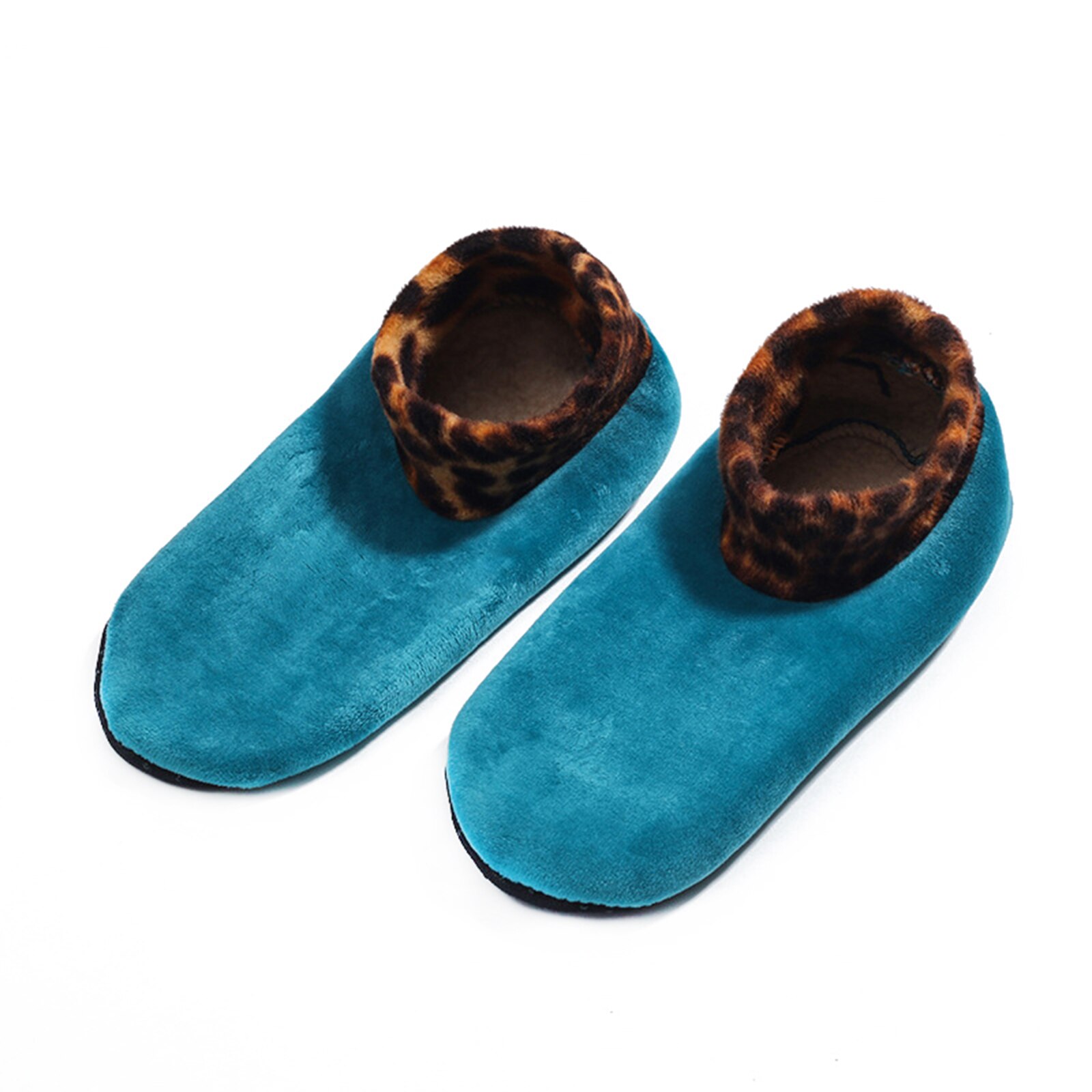 Non Slip Socks Tile Wood Floors Anti-Skid Crew Grip Socks Warmth And Velvet Thickening Autumn And Winter For Adults: oil green for women