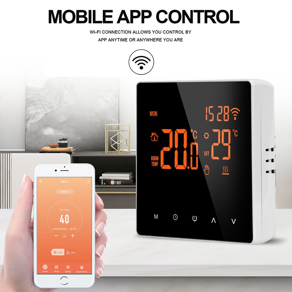 per riscaldamento a pavimento elettrico caldaia acqua/gas Schermo LCD temperatura telecomando tocco schermo termostato intelligente normale/WiFi
