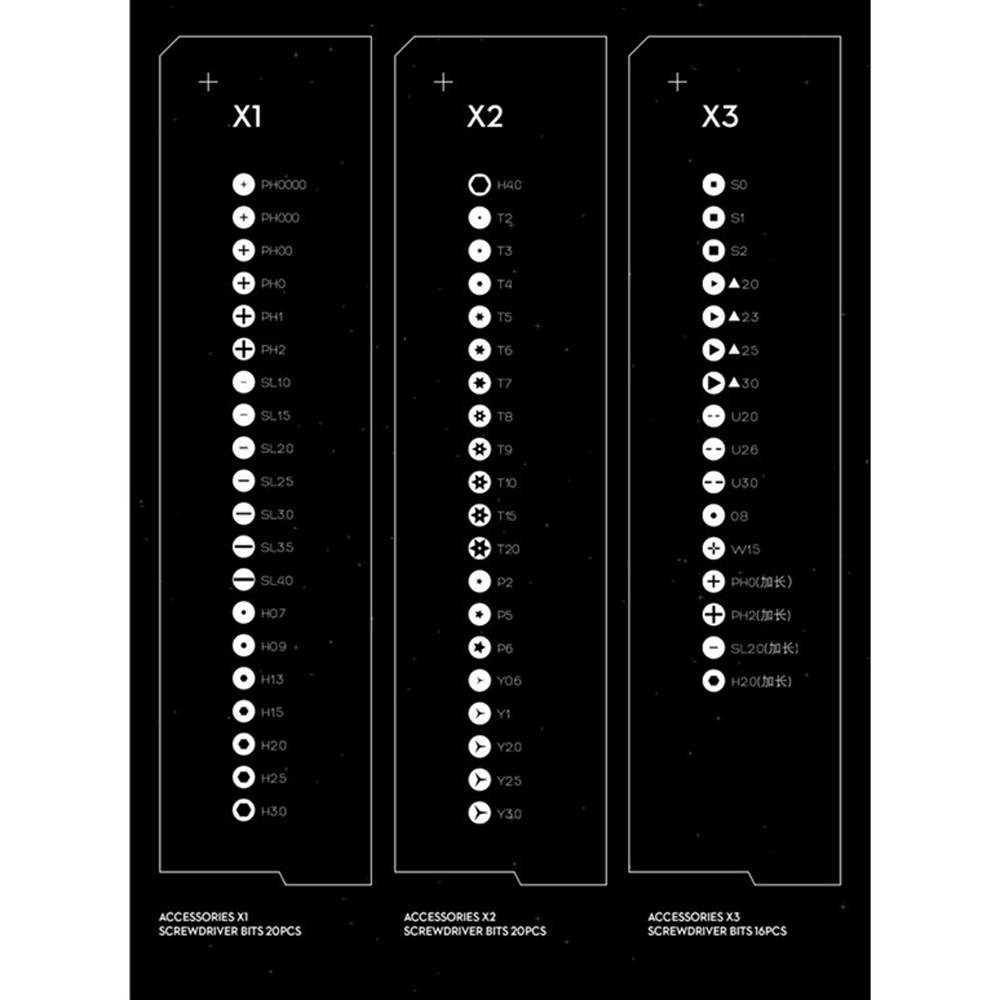 Original youpin wowstick  x1/x2/x3 schraube bits set multi-zweck 4mm s2 stahl bits für wowstick schraubendreher