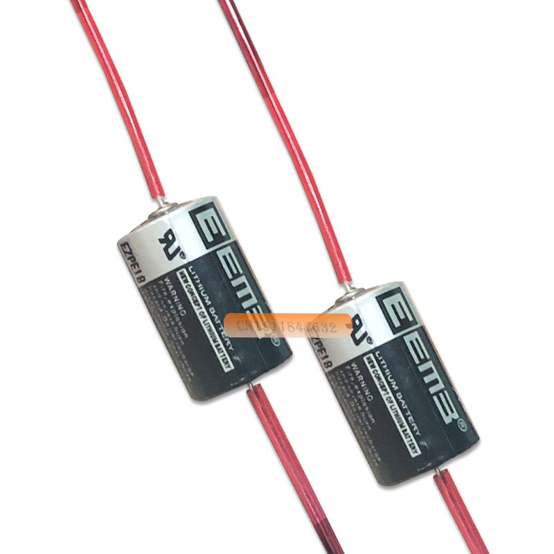 2 pièces/lot eéna ER14250 1/2AA 3.6V 1200mAh batterie au Lithium avec soudure