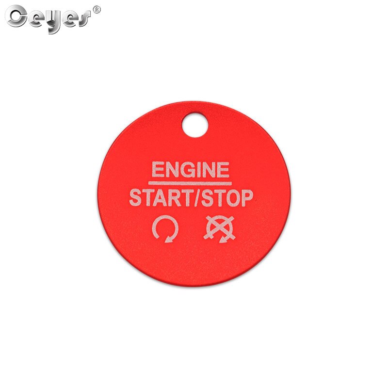 Ceyes Car Engine Start Stop Button Covers For Ford Explorer Focus Mustang Fiesta Ecosport Case Ring Circle Stickers Car Styling: Red for Button