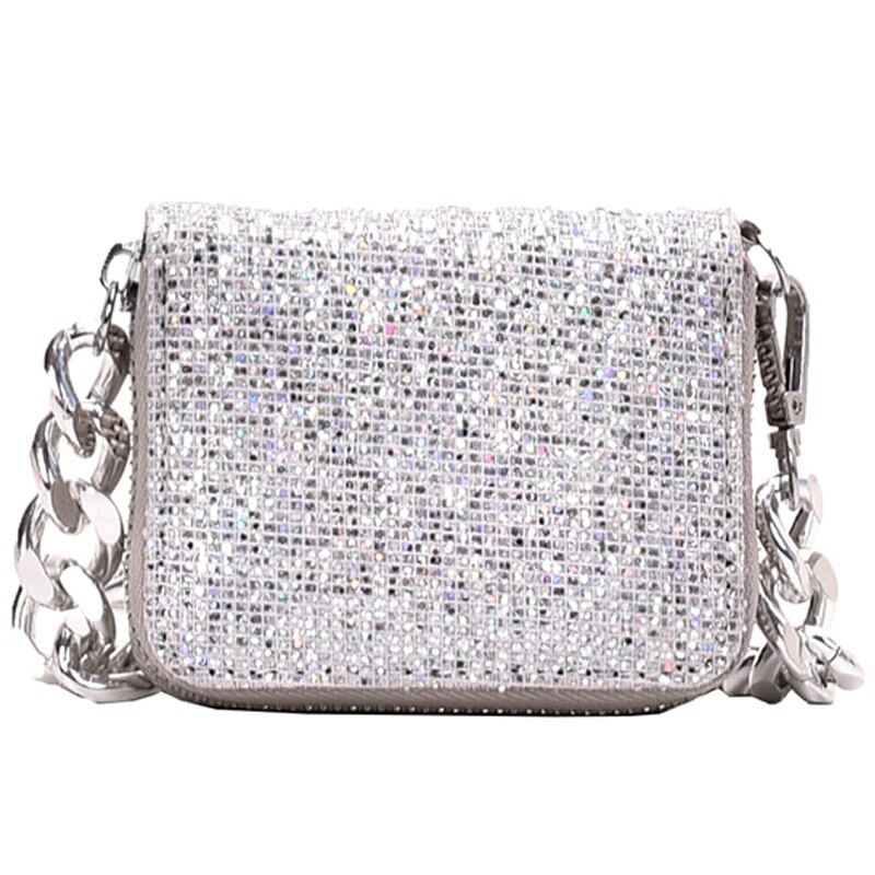 DKQWAIT Shoulder Bag - Small Square Flap Bag - PU Leather - Zipper Closure - Party & Evening