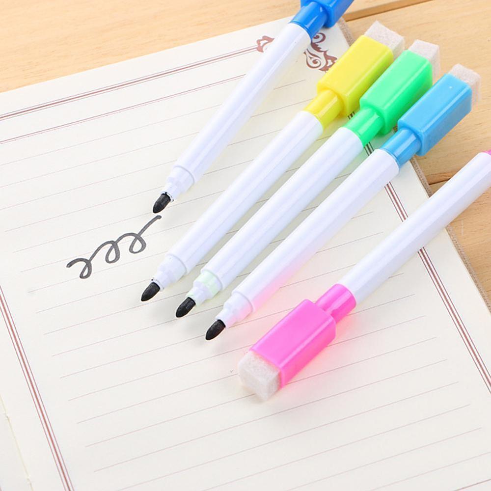 10Pcs/Set Brand Magnetic Whiteboard Pen Erasable Dry Markers White Office School In Supplies Magnet Eraser Built Board I1U7