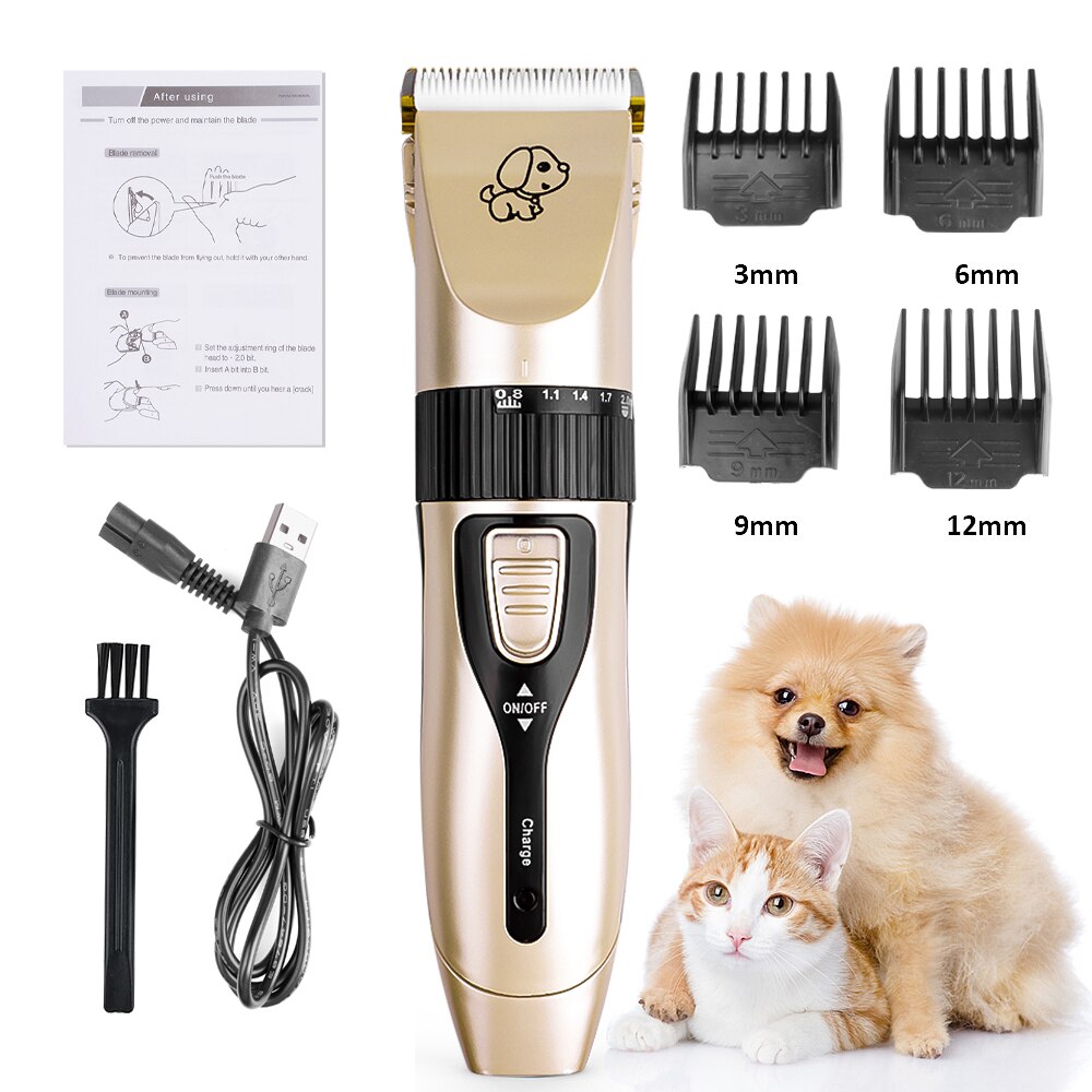 Hond Haar Trimmer Oplaadbare Grooming Scheerapparaat Professionele Scheerapparaat Set Elektrische Shear Tondeuse Hond Haar Snijder
