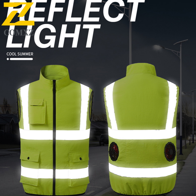 Heren Koelvest met IJs - Mouwloze Werkkleding - Ademend Polyester Jack voor Zomerwerk