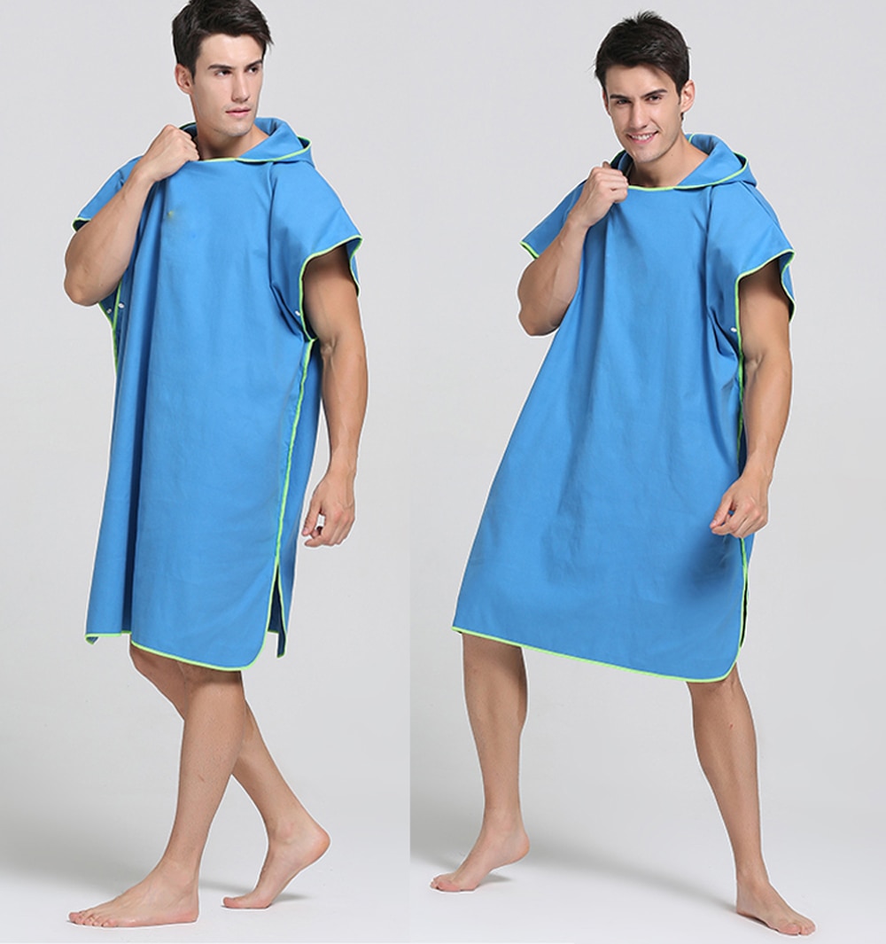 Toallas de playa para adultos, exteriores, secado rápido, con capucha, cambiador, capa con protección solar, Toalla de baño, Poncho, microfibra, Surf, traje de baño, capa