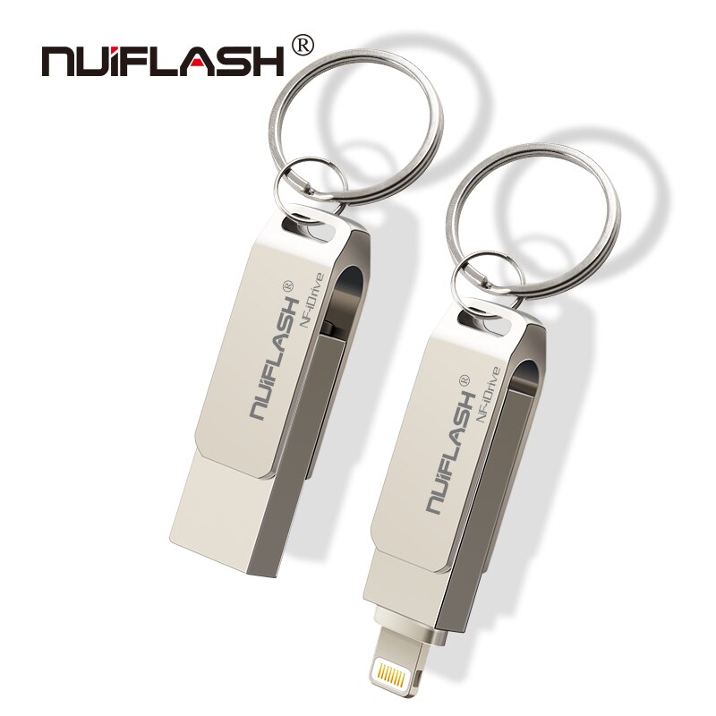 Metal USB Flash Drive 128gb Pen Drive 32gb 64gb Usb Flash Disk for iPhone X/8 Plus/8/7 Plus USB Memory Stick