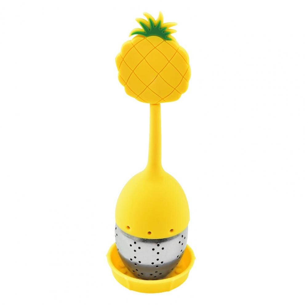 Infusor de té desmontable de silicona, filtro de aislamiento térmico, colador divertido de frutas y plantas, infusor de te