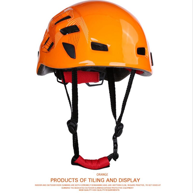 Sports Outdoor Rock Climbing Downhill Helmet Speleology Mountain Rescue Equipment Safety Helmet Caving Work Protective Helmet: Orange