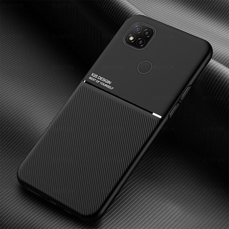 Readmi 9c nfs custodia in pelle texture car magnetic hloder cover per telefono per xiaomi redmi 9c 9c redmi9c 6.53 ''custodia antiurto coque: baodan888 / black